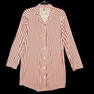 Hanna Andersson Red and White Striped Pajama Shirt